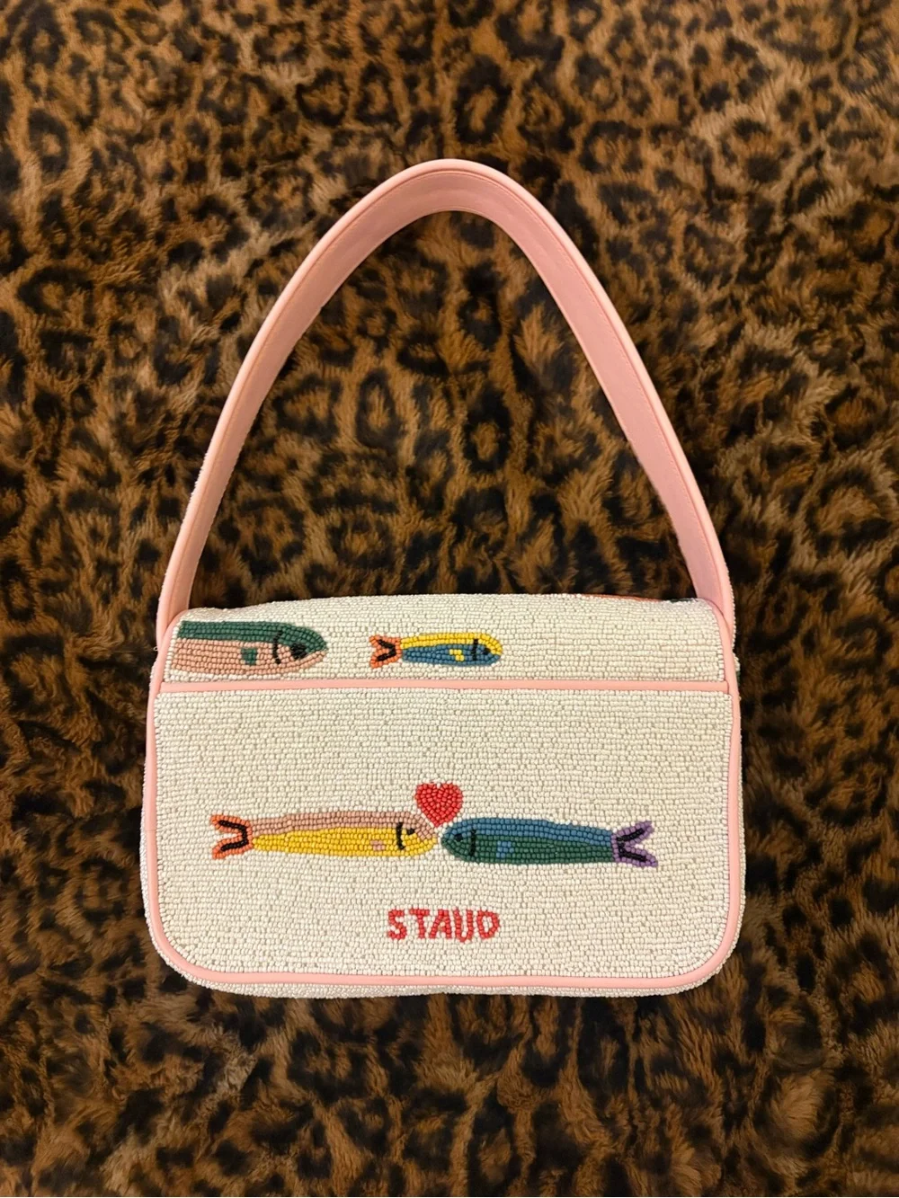 STAUD Tommy Pop Sardines Beaded Shoulder Bag - Picture 2 of 3